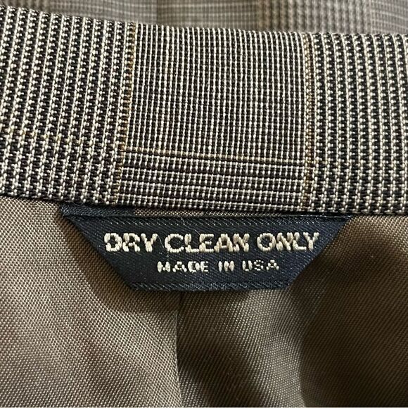 Vintage 80s-90s Bill Blass for Strawbridge & Clothier 2-Button Sport Coat Taupe - Picture 3 of 6